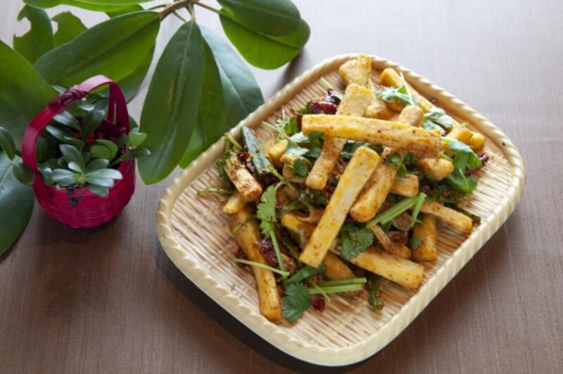 21. Dry-fried Eggplant (SPICY)